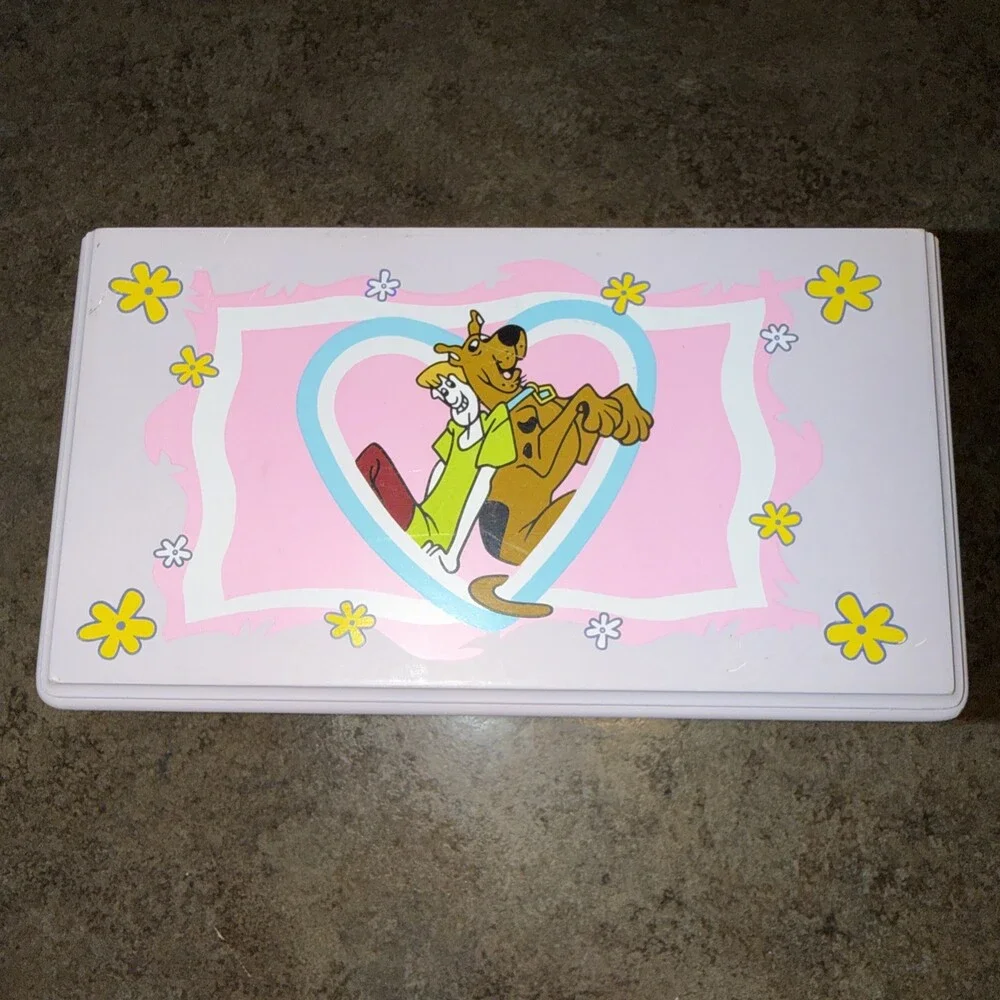 1999 Vintage Y2K Scooby-Doo Wood Glass Jewelry Box Dresser Rare Cartoon Network